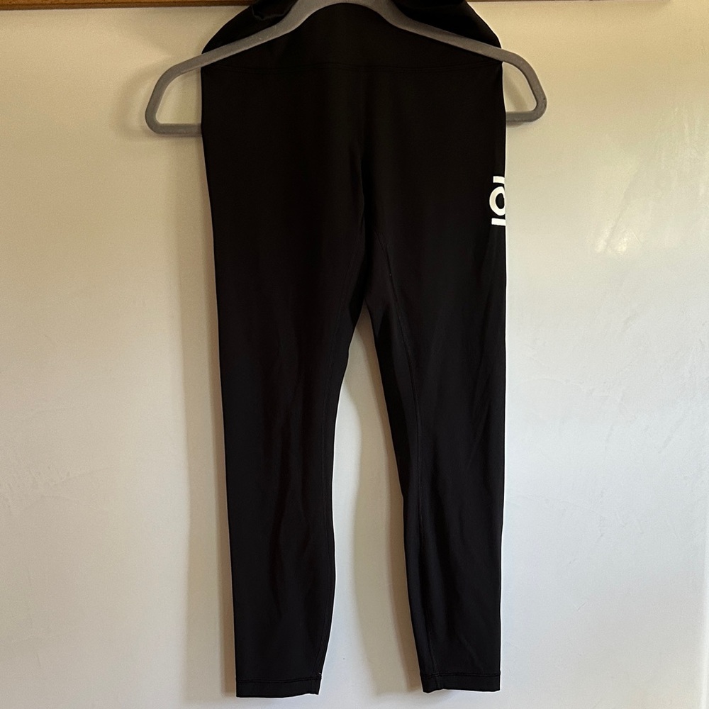 Black Lululemon align pants with small logo on side